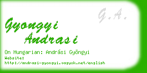 gyongyi andrasi business card